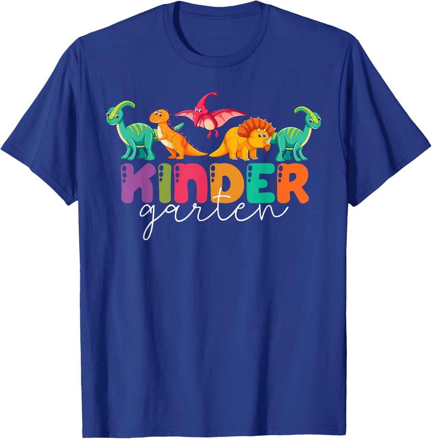 Kindergarten Teacher Dinosaur Cute Animal Student School T-Shirt - T-Shirt | Royal