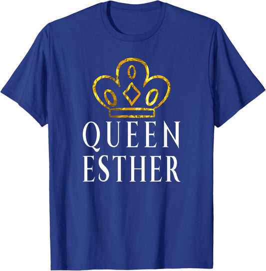 Queen Esther Shirt Gold Crown Purim Costume T-Shirt - T-Shirt | Royal