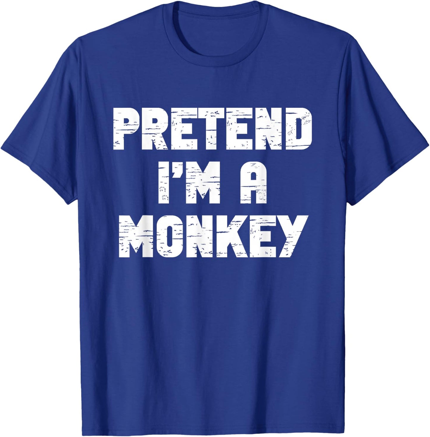 Halloween Pretend I'm A Monkey Costume Funny Lazy Kids Adult T-Shirt - T-Shirt | Royal