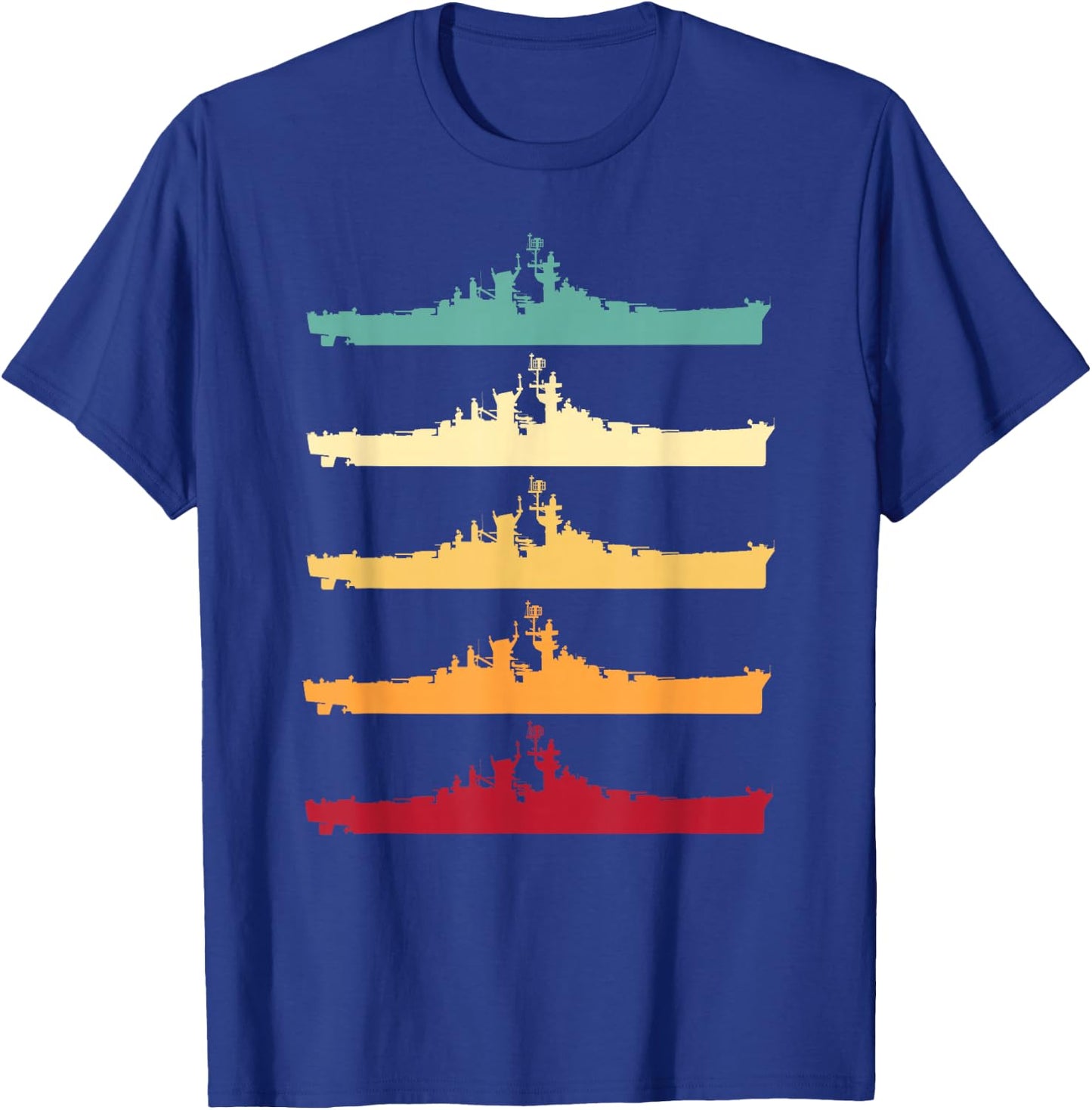 Vintage USS Alaska CB-1 Battleship T-Shirt - T-Shirt | Royal