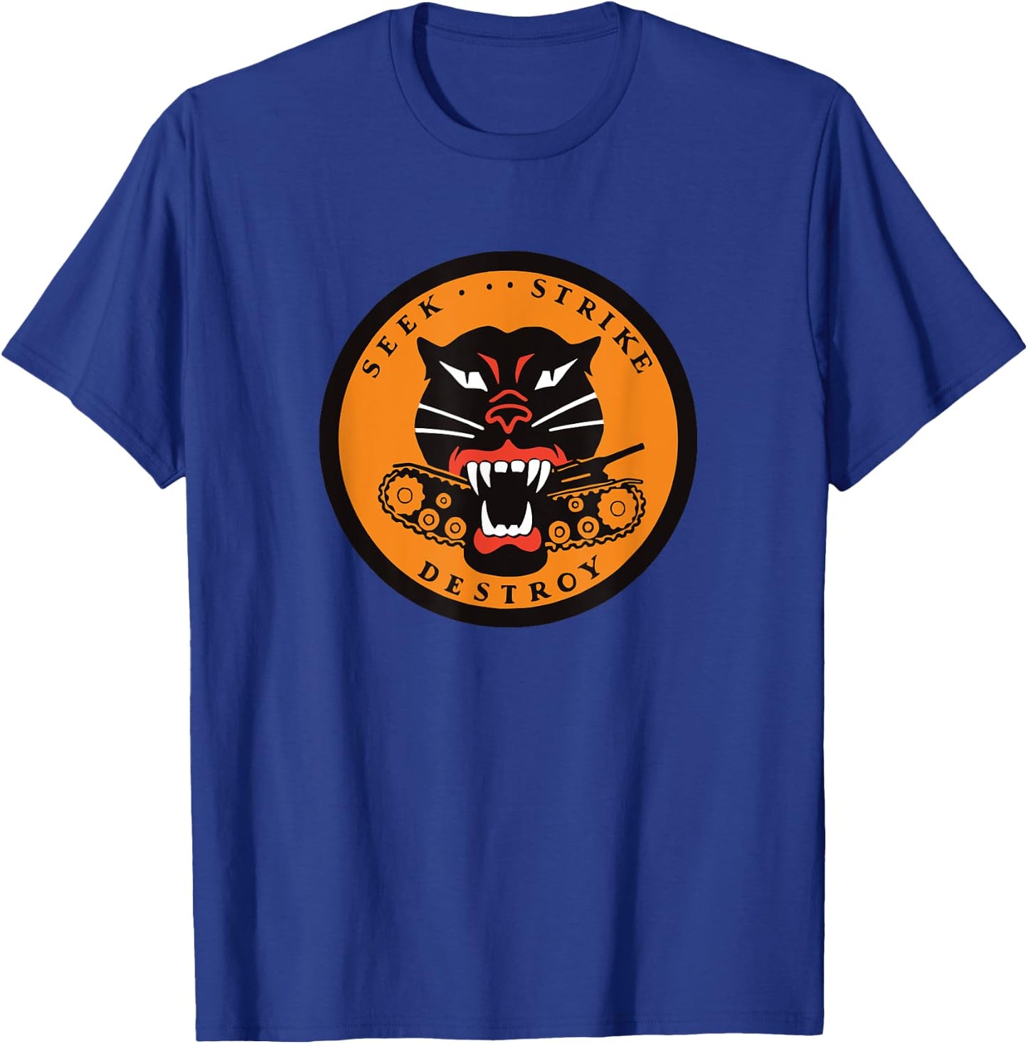 WWII Tank Destroyer Panther Seek Strike Destroy T-Shirt - T-Shirt | Royal