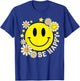 Cute Smile Face Flower Happy Face Flowers Heart Kids Girls T-Shirt - T-Shirt | Royal