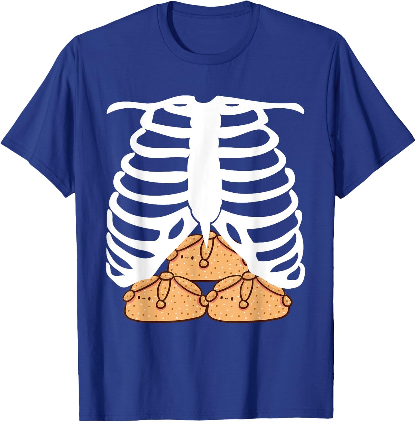 Skeleton Rib cage with Mexican Pan de Muerto - Food Costume T-Shirt - T-Shirt | Royal
