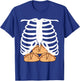 Skeleton Rib cage with Mexican Pan de Muerto - Food Costume T-Shirt - T-Shirt | Royal