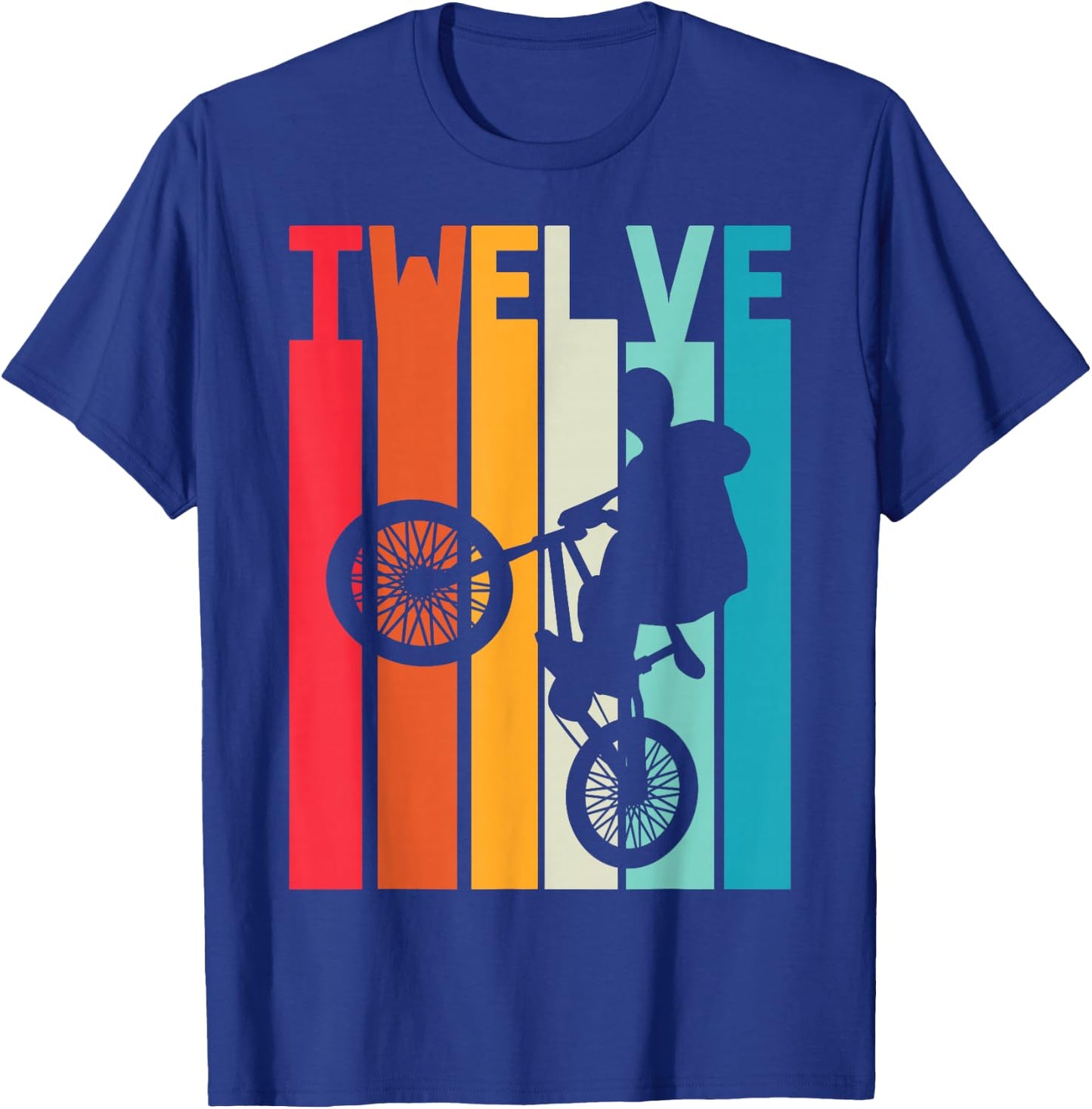 12 Year Old BMX Birthday Gift Party Boys Dirt Biking 12th T-Shirt - T-Shirt | Royal