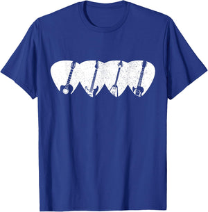Guitar Pick Vintage Musician Guitarist Guitar Player Gift T-Shirt - T-Shirt | Royal