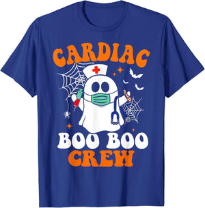 Cardiac Boo Crew Cardiology Nurse Halloween T-Shirt - T-Shirt | Royal