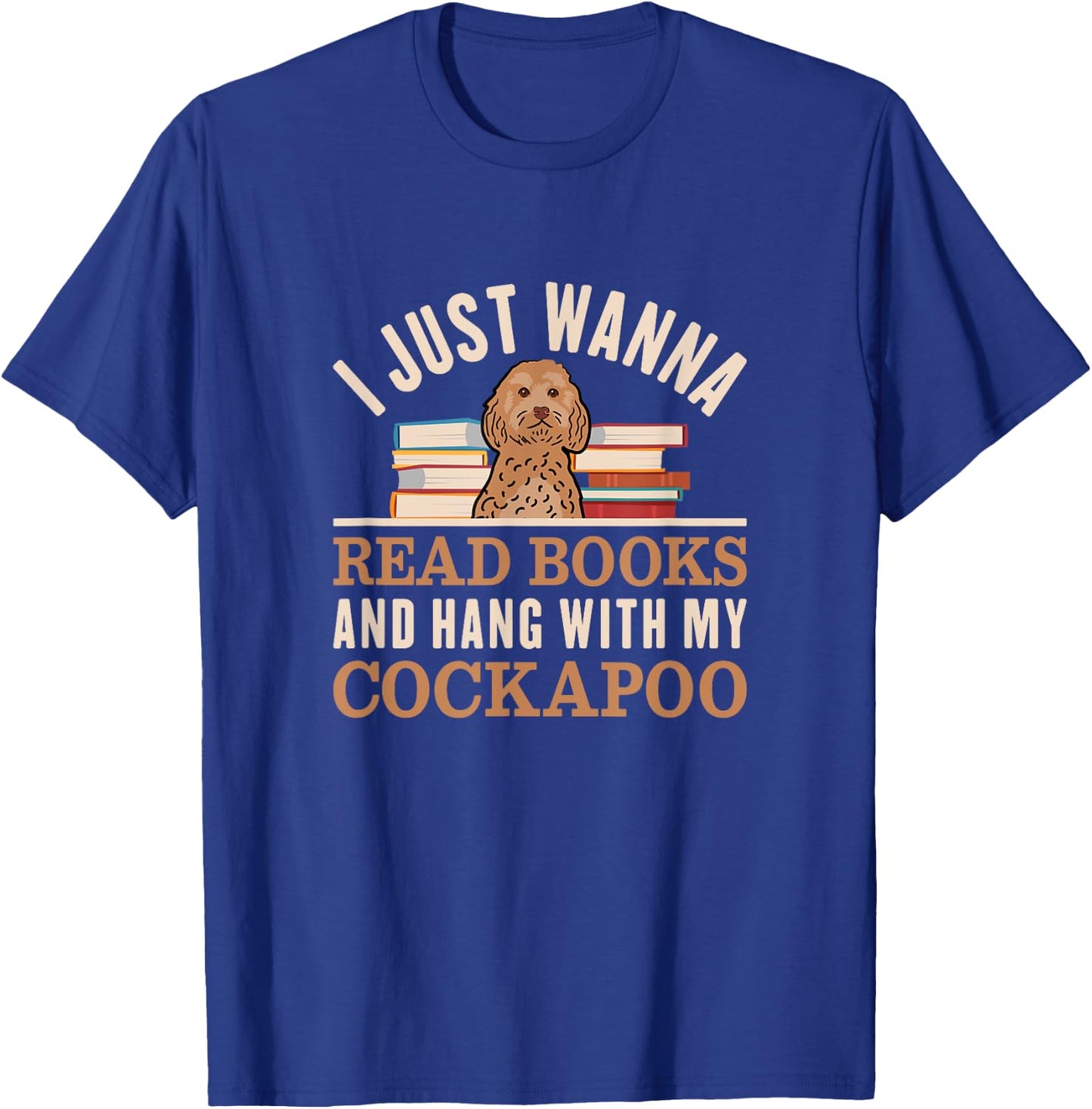 Cockapoo Dog Lover and Book Reader Women Girls Kids T-Shirt - T-Shirt | Royal