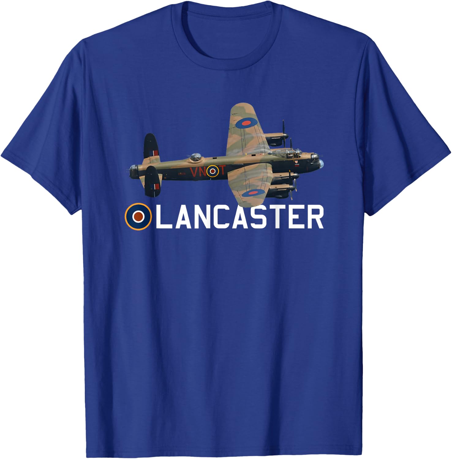 Avro Lancaster Bomber RAF WW2 Aeroplane Aircraft Plane T-Shirt - T-Shirt | Royal