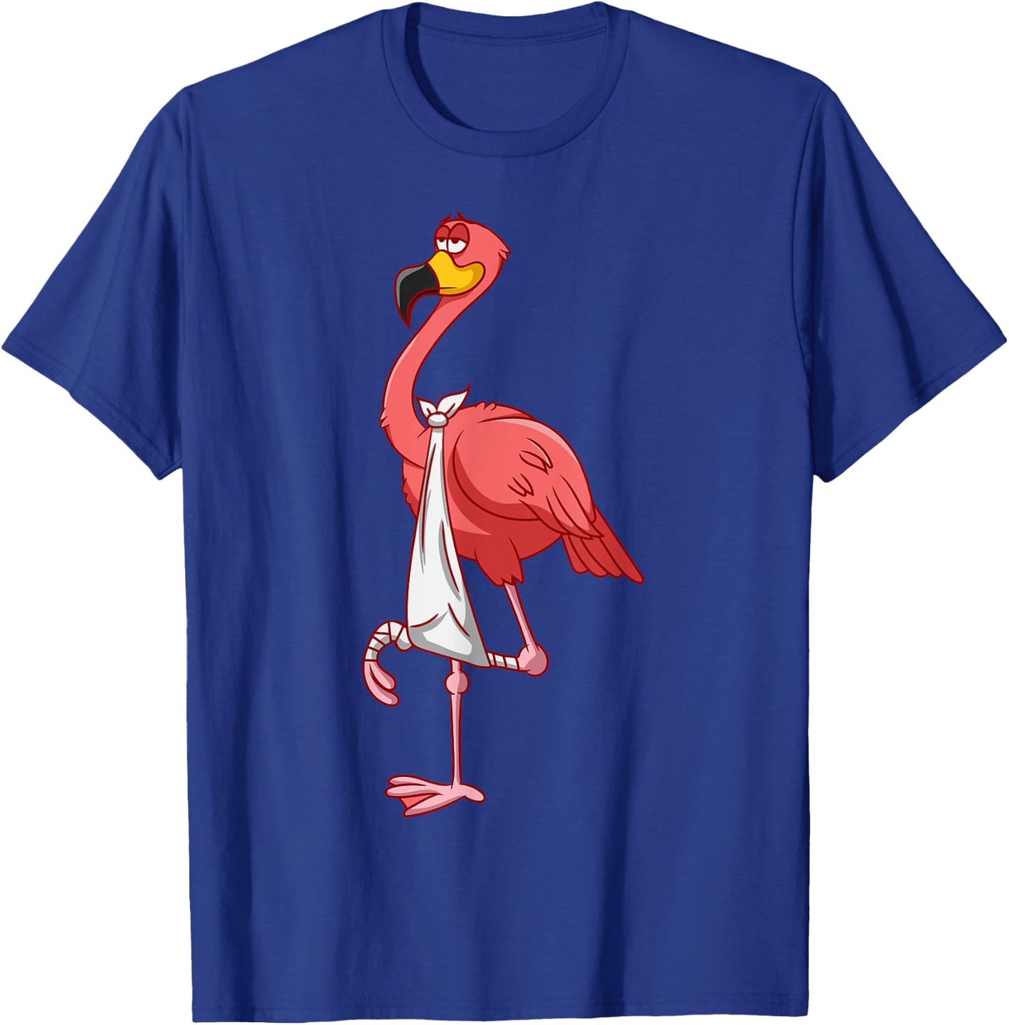 Cool Broken Leg Flamingo | Funny Fractured Shorebird Gift T-Shirt - T-Shirt | Royal