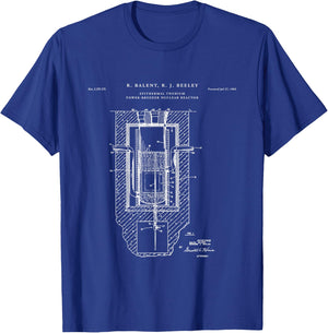 Nuclear Reactor Patent - physics T-Shirt - T-Shirt | Royal