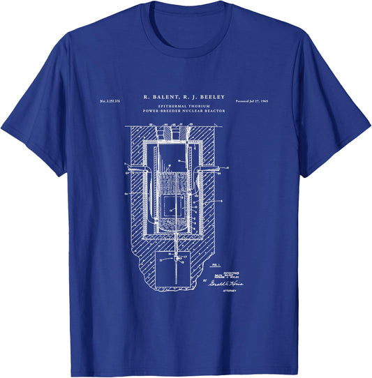 Nuclear Reactor Patent - physics T-Shirt - T-Shirt | Royal