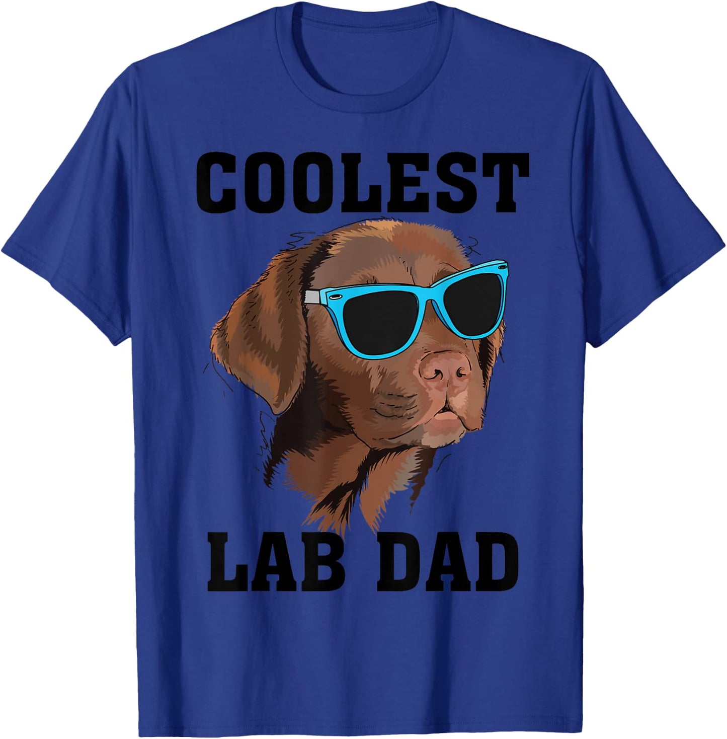 Funny Coolest Lab Dad Gift Black Labrador Dog Lover Men T-Shirt - T-Shirt | Royal