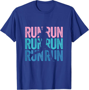 Retro RUN Runner Jogger Marathon Vintage for Girls Women T-Shirt - T-Shirt | Royal