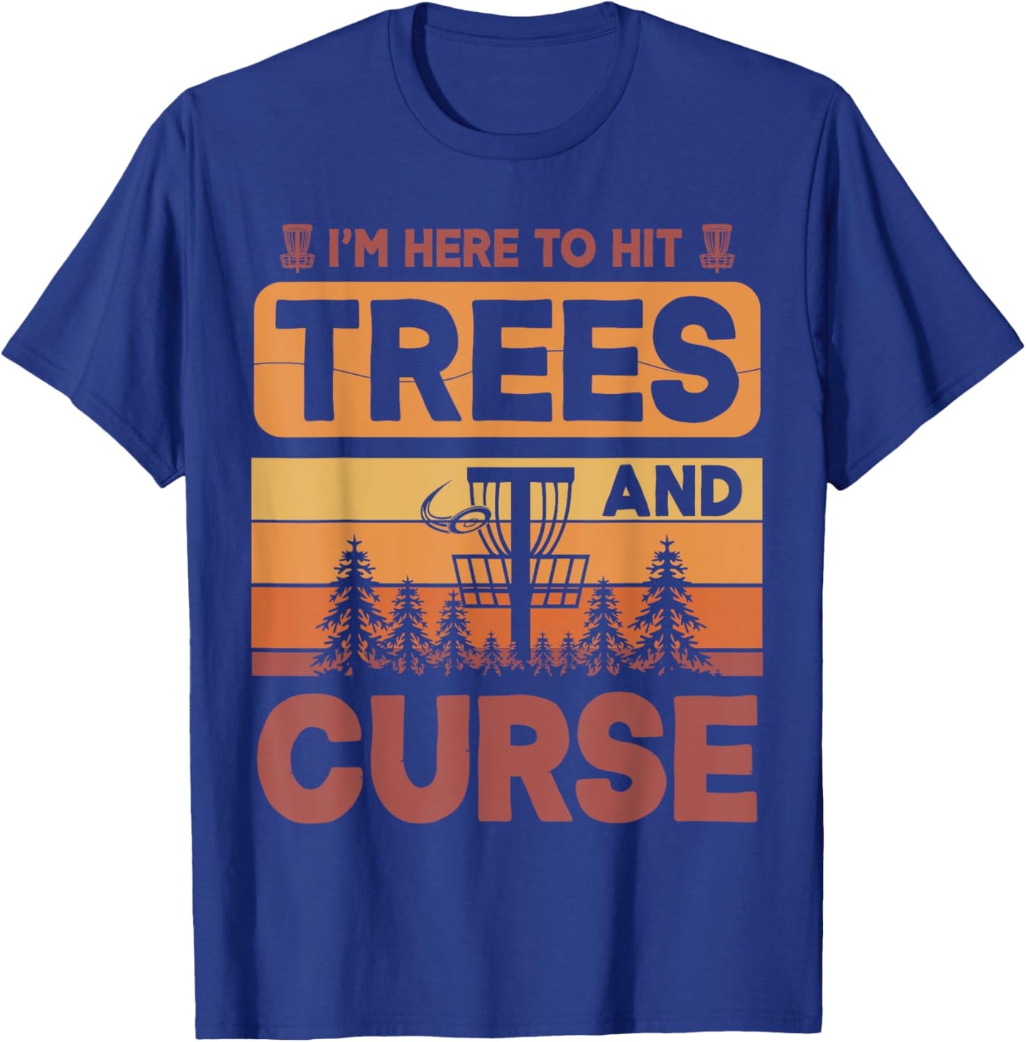 Funny Disc Golf Player Frisbee Basket T-Shirt - T-Shirt | Royal