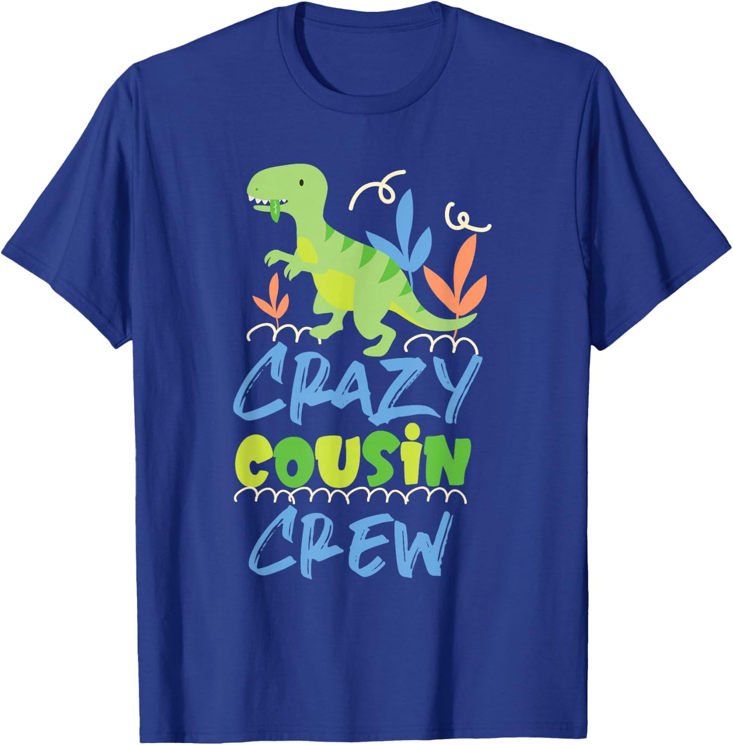 Crazy Cousin Crew Boys Dino Dinosaur T-Shirt - T-Shirt | Royal