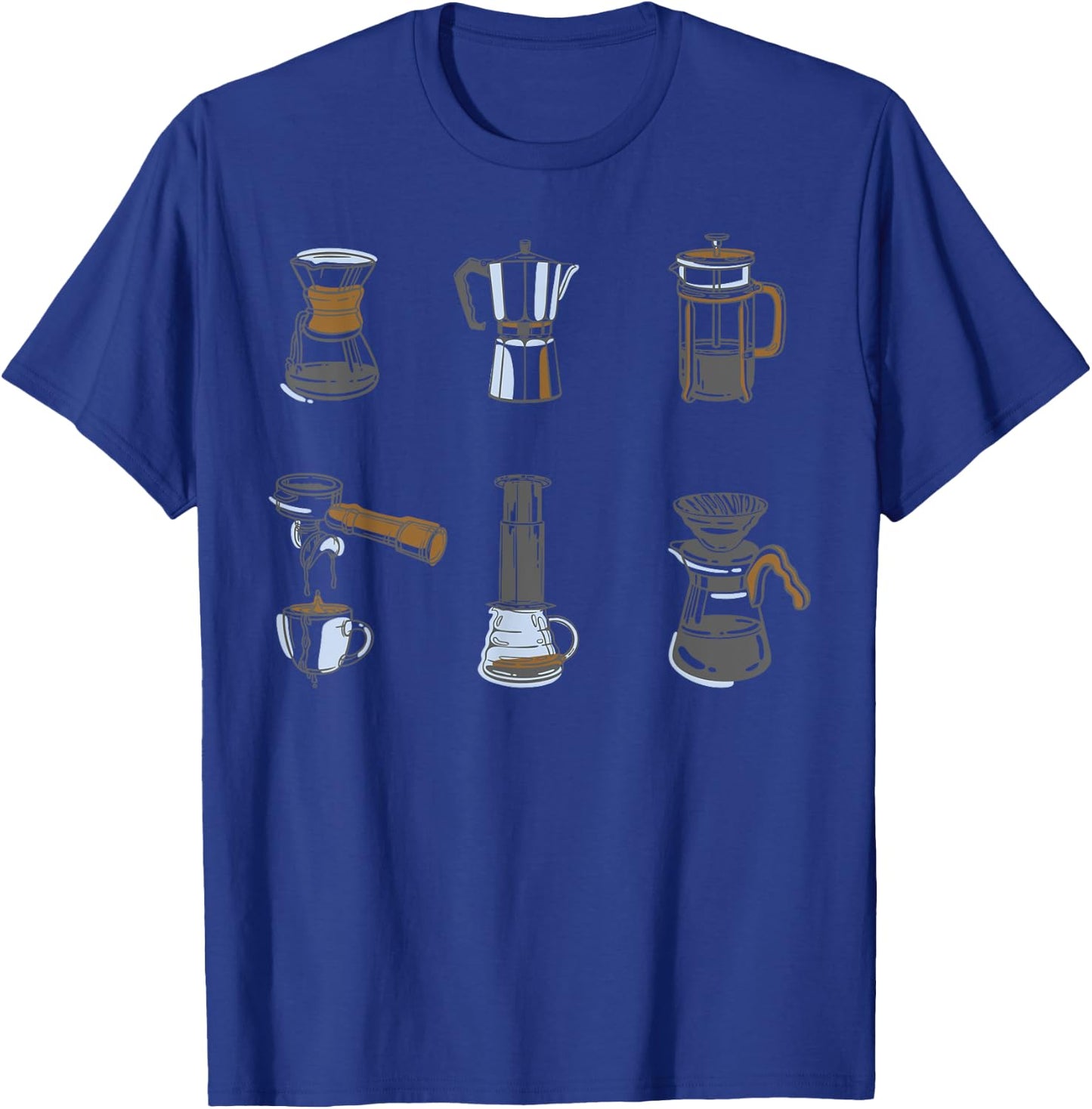 Type Of Coffee Makers Shirt Women Barista T-Shirt - T-Shirt | Royal