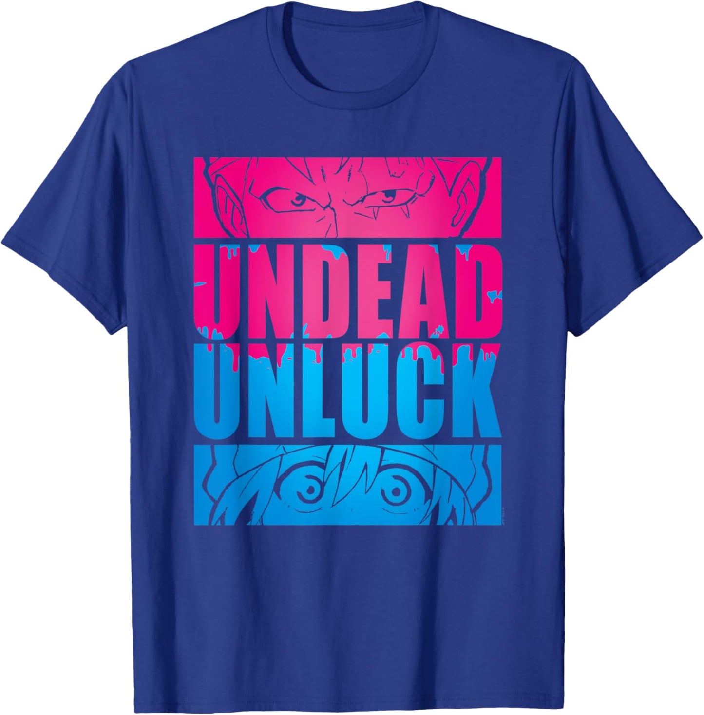 Undead Unluck Andy & Fuuko Eye Panels T-Shirt - T-Shirt | Royal