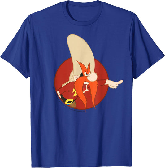 Looney Tunes Yosemite Sam Red Circle Portrait T-Shirt - T-Shirt | Royal