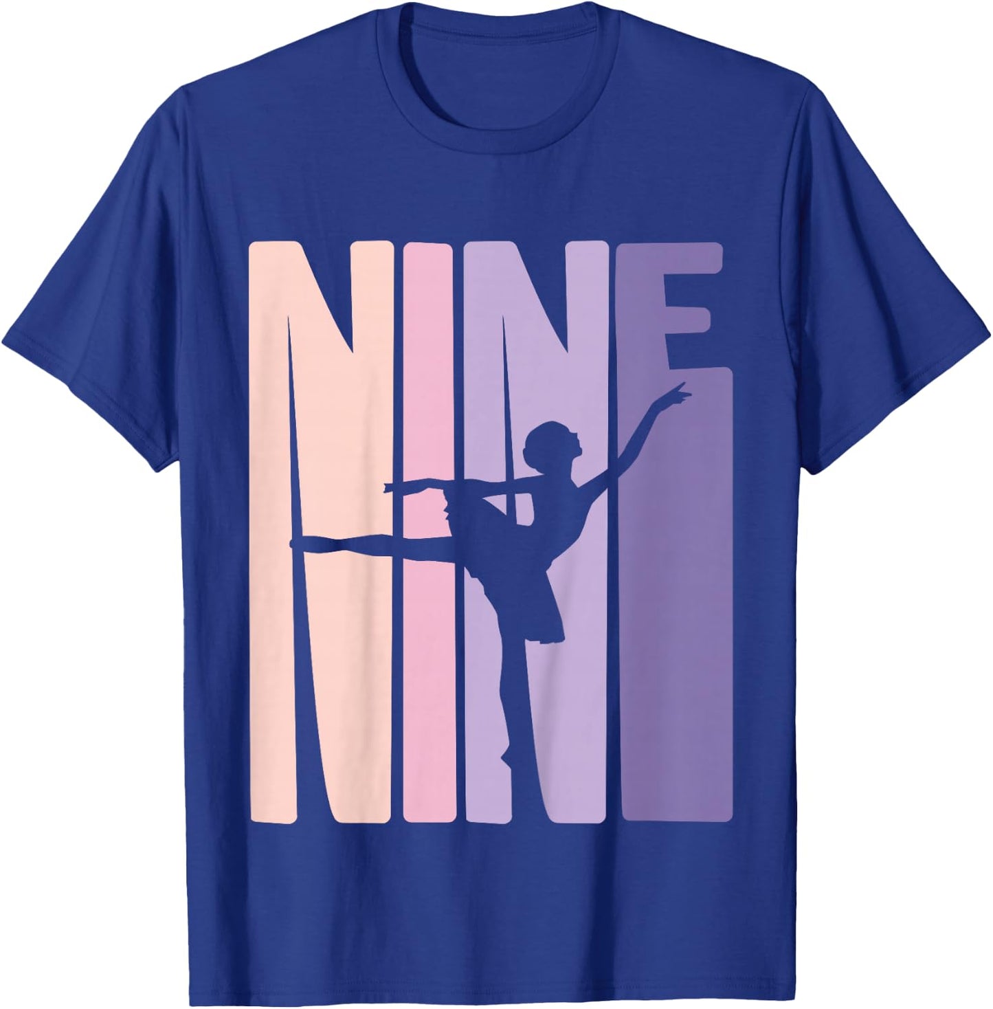 9th Birthday Gift Ballet Dancer 9 Years old Ballerina Girl T-Shirt - T-Shirt | Royal
