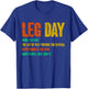 Leg Day Definition Gym Pump Oversized Gym Workout T-Shirt - T-Shirt | Royal
