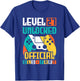 Unlocked Level 27 Birthday Boy Video Game Controller T-Shirt - T-Shirt | Royal
