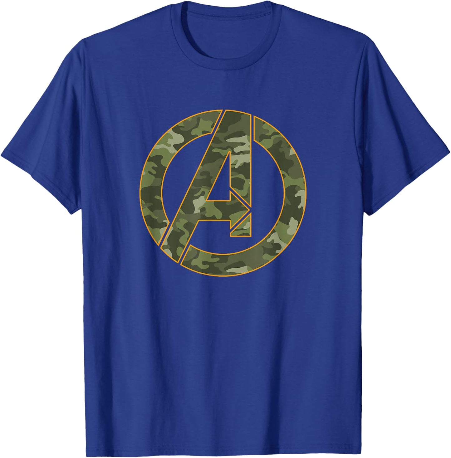 Marvel Avengers Camouflage Logo T-Shirt - T-Shirt | Royal