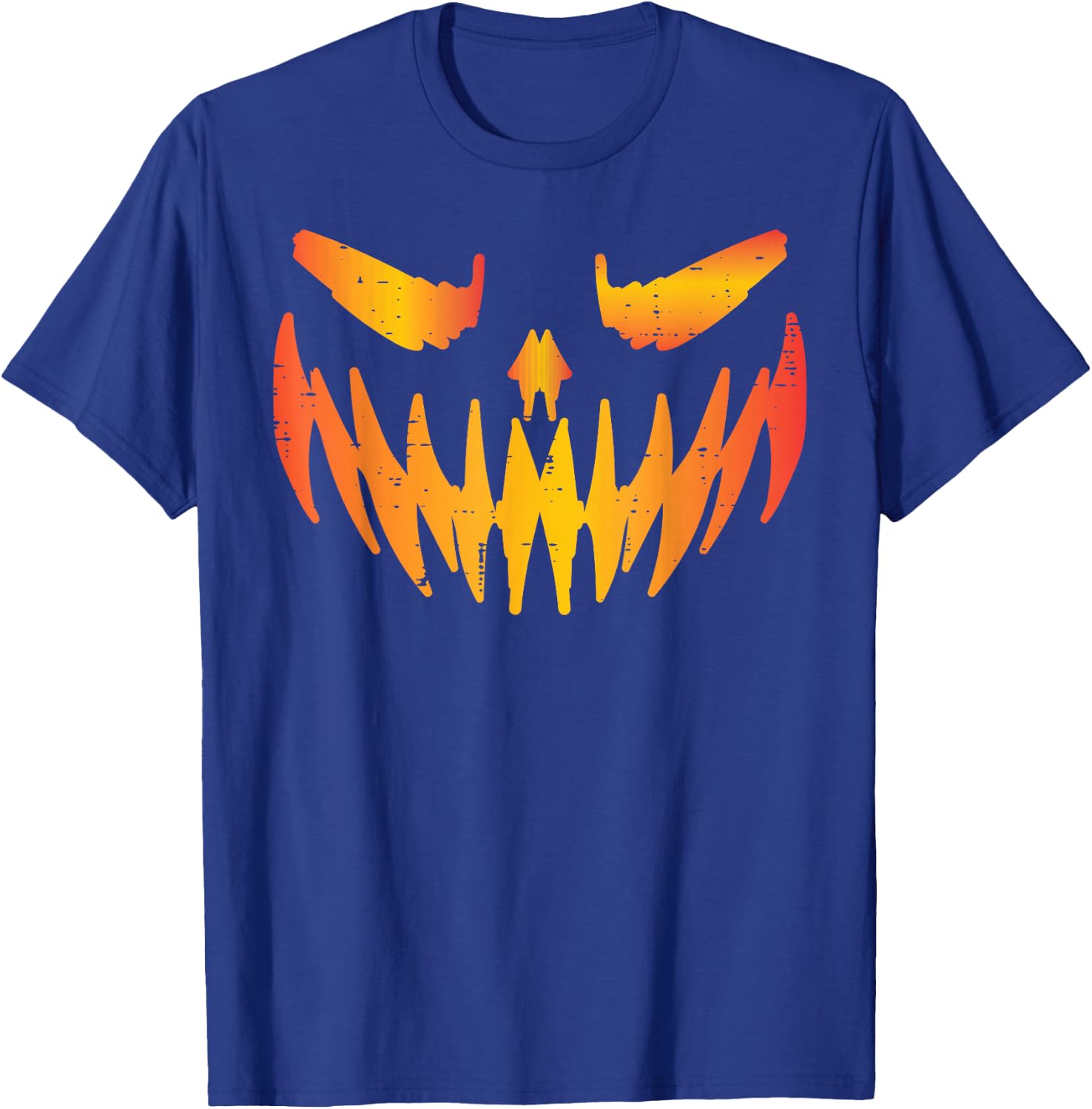 Halloween Jack O Lantern Pumpkin Face Costume Men Women Kids T-Shirt - T-Shirt | Royal