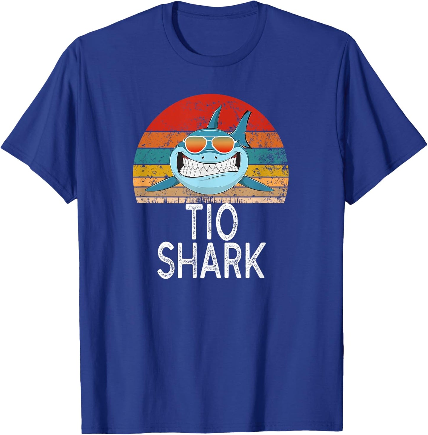 Tio Shark Funny Spanish Uncle Vintage T-Shirt - T-Shirt | Royal