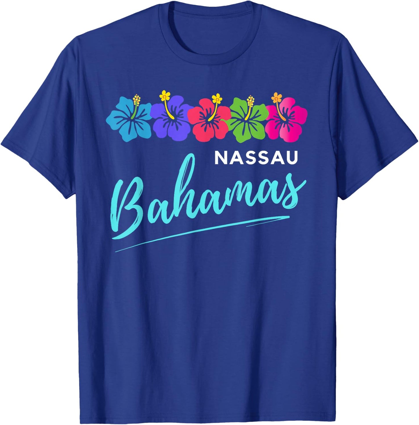 Nassau Bahamas Tropical Flower Beach Vacation Family Group T-Shirt - T-Shirt | Royal