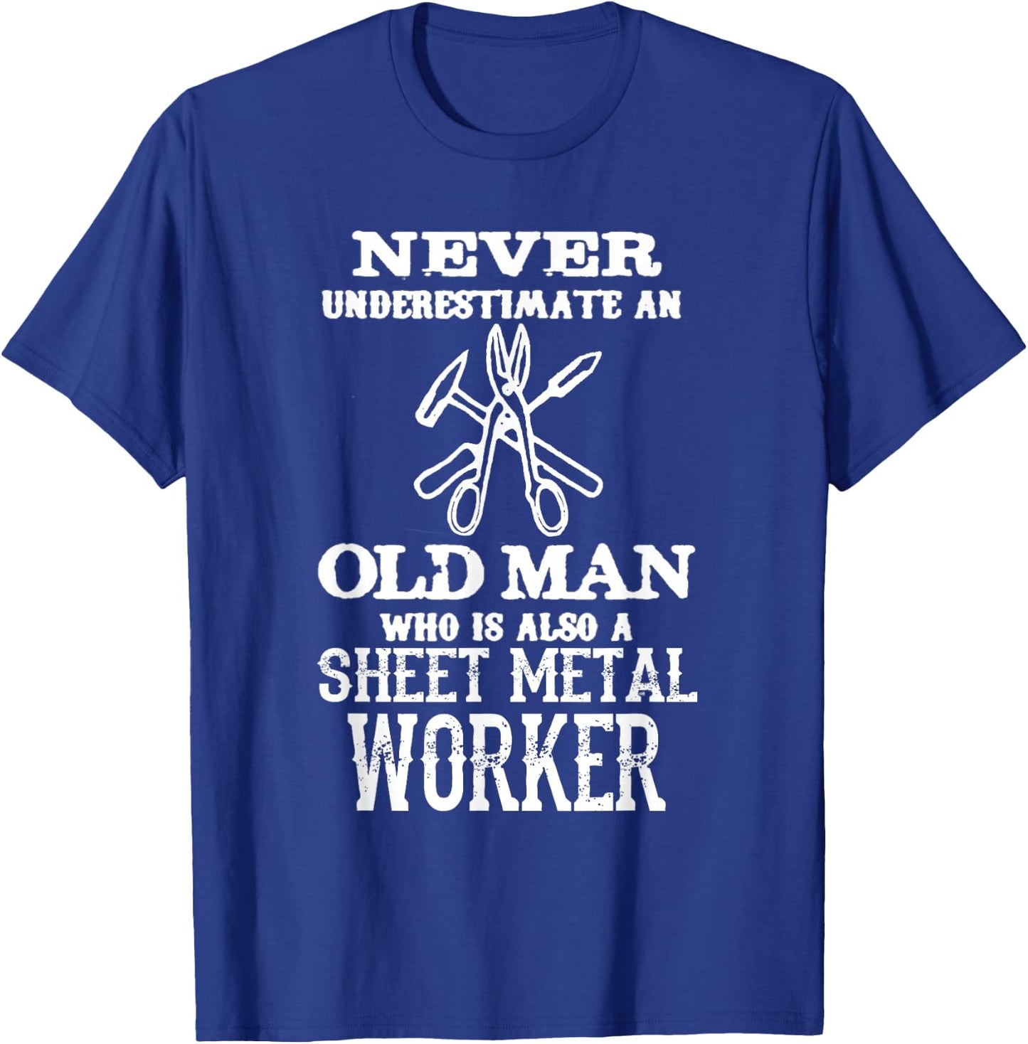 Old Man Union Sheet Metal Worker Proud Union Worker T-Shirt - T-Shirt | Royal