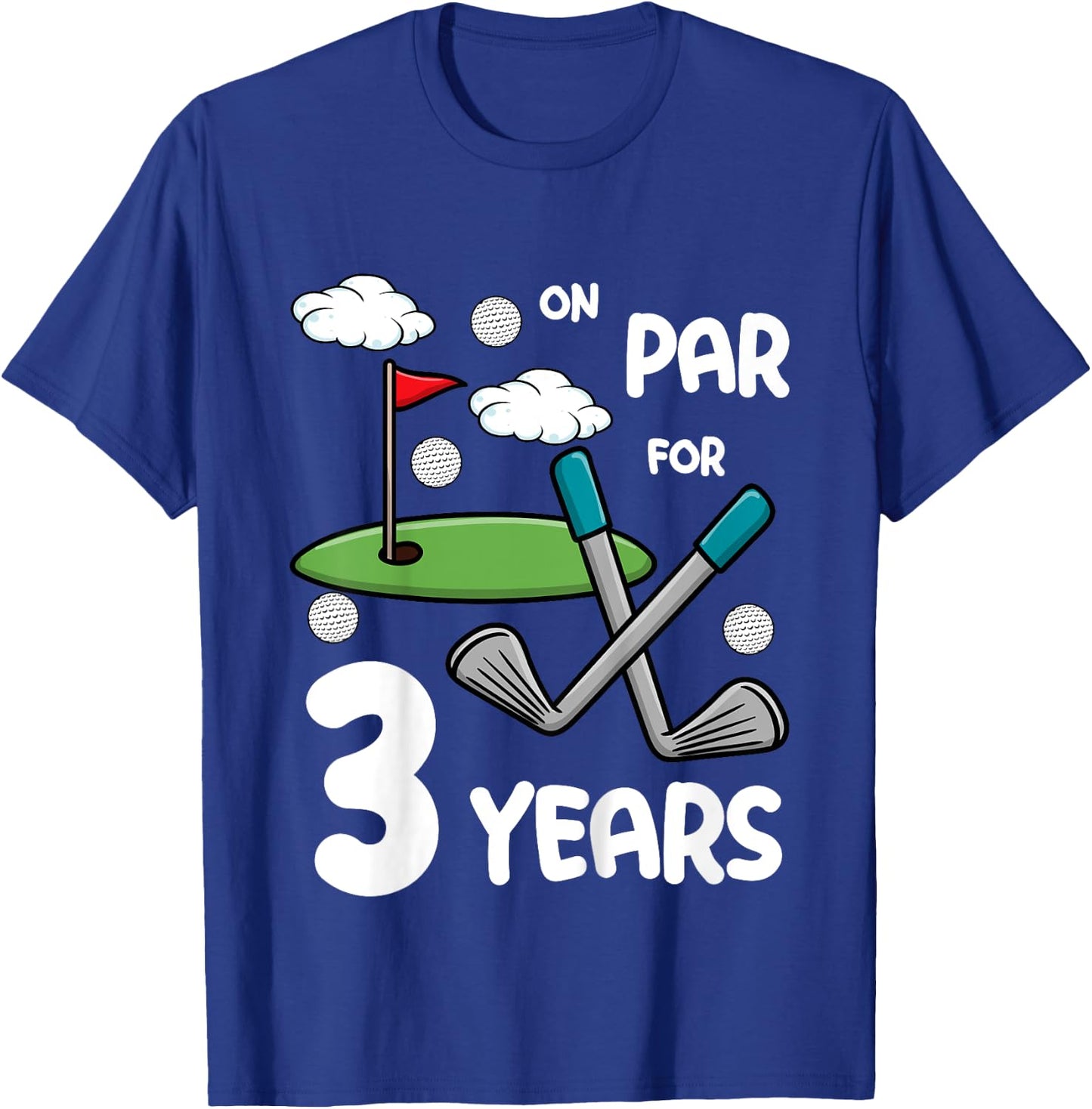 3rd Birthday Golf Funny Golfer 3 Year Old Boy Girl T-Shirt - T-Shirt | Royal