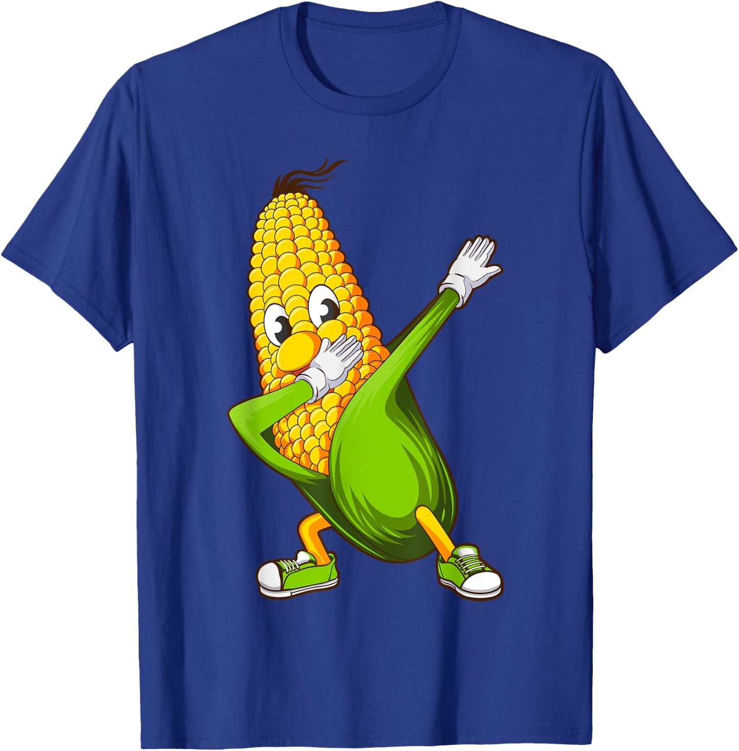 Funny Dabbing Corn Gift | Cute Dancing Farmers Men Women T-Shirt - T-Shirt | Royal