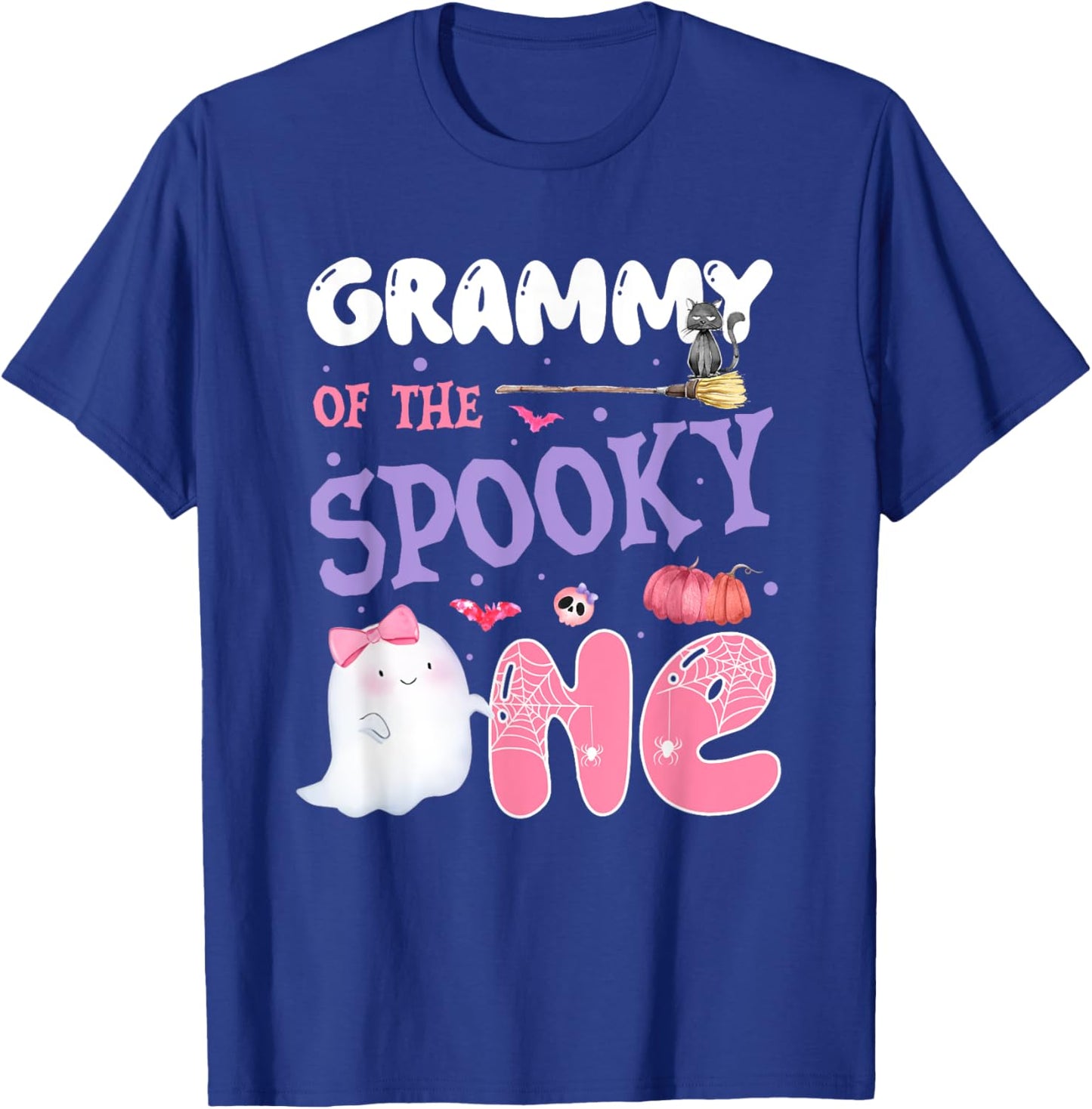 Grammy Of The Spooky One 1st Birthday Halloween Pink Ghost T-Shirt - T-Shirt | Royal