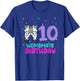 Unicorn Twin Girls 10th Birthday Love Funny 10 Years Old T-Shirt - T-Shirt | Royal
