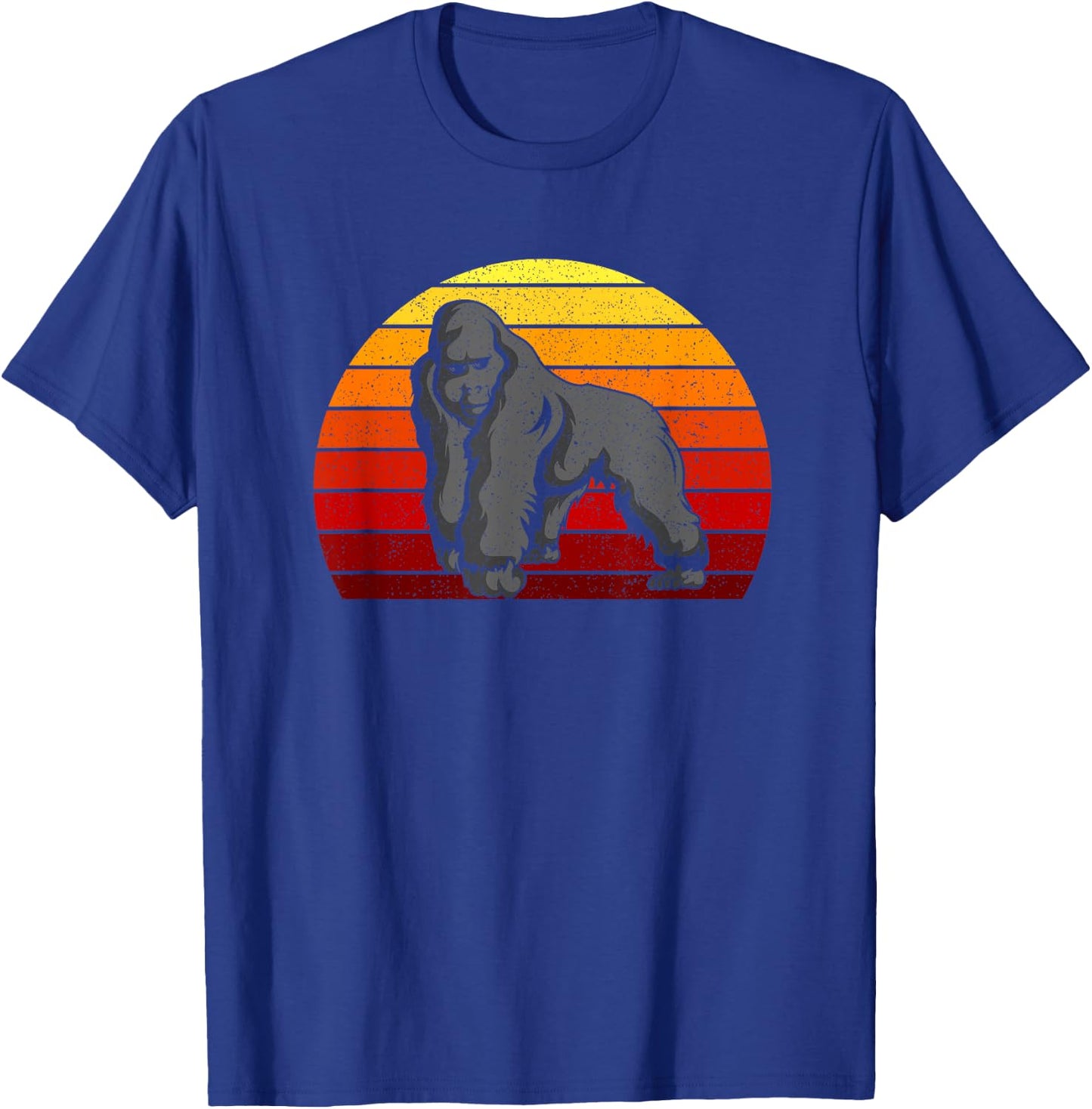 Retro 70s 80s Silverback Gorilla T-Shirt - T-Shirt | Royal