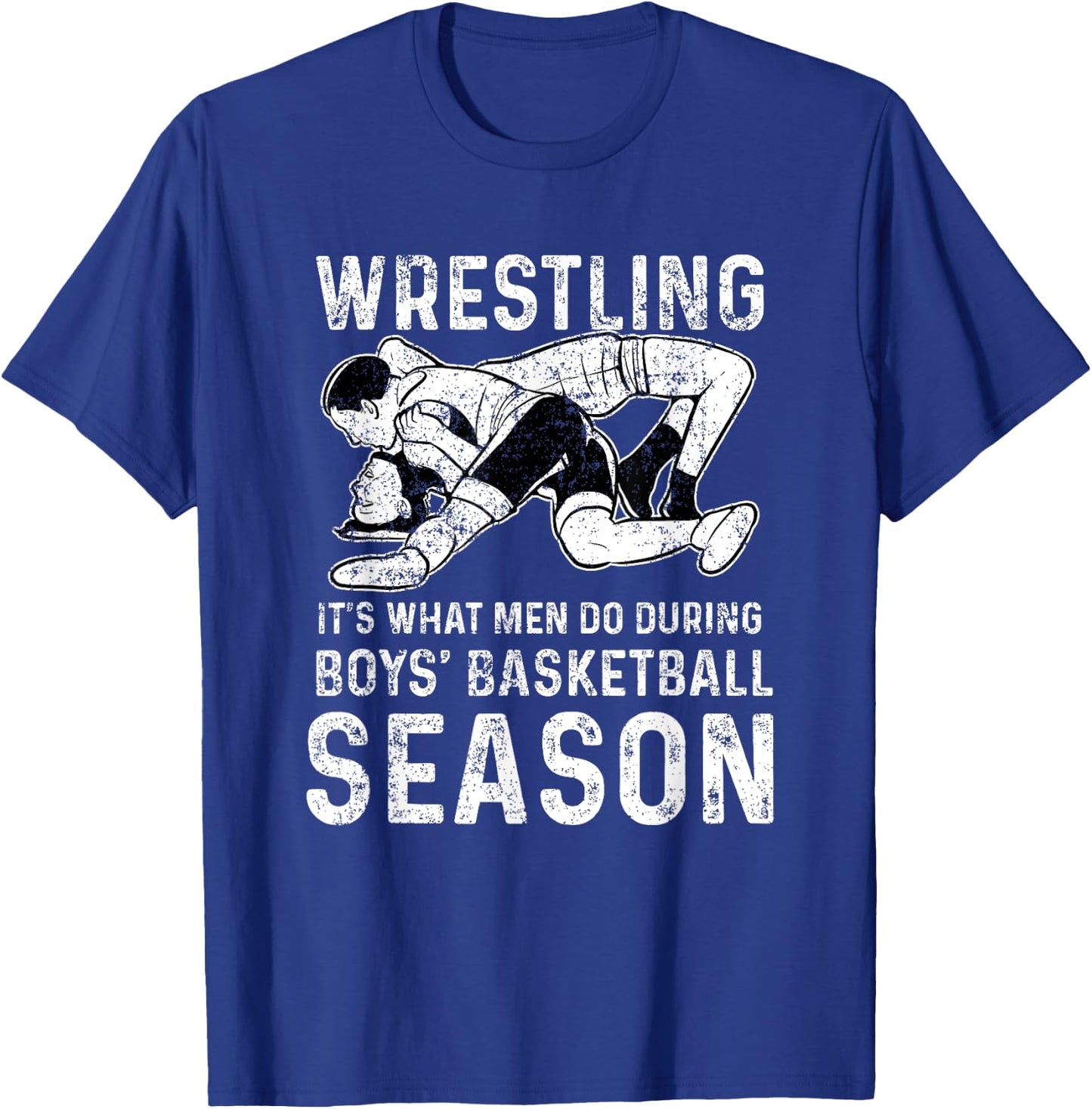 Wrestler Shop Men's Wrestling , Black, Small T-Shirt - T-Shirt | Royal