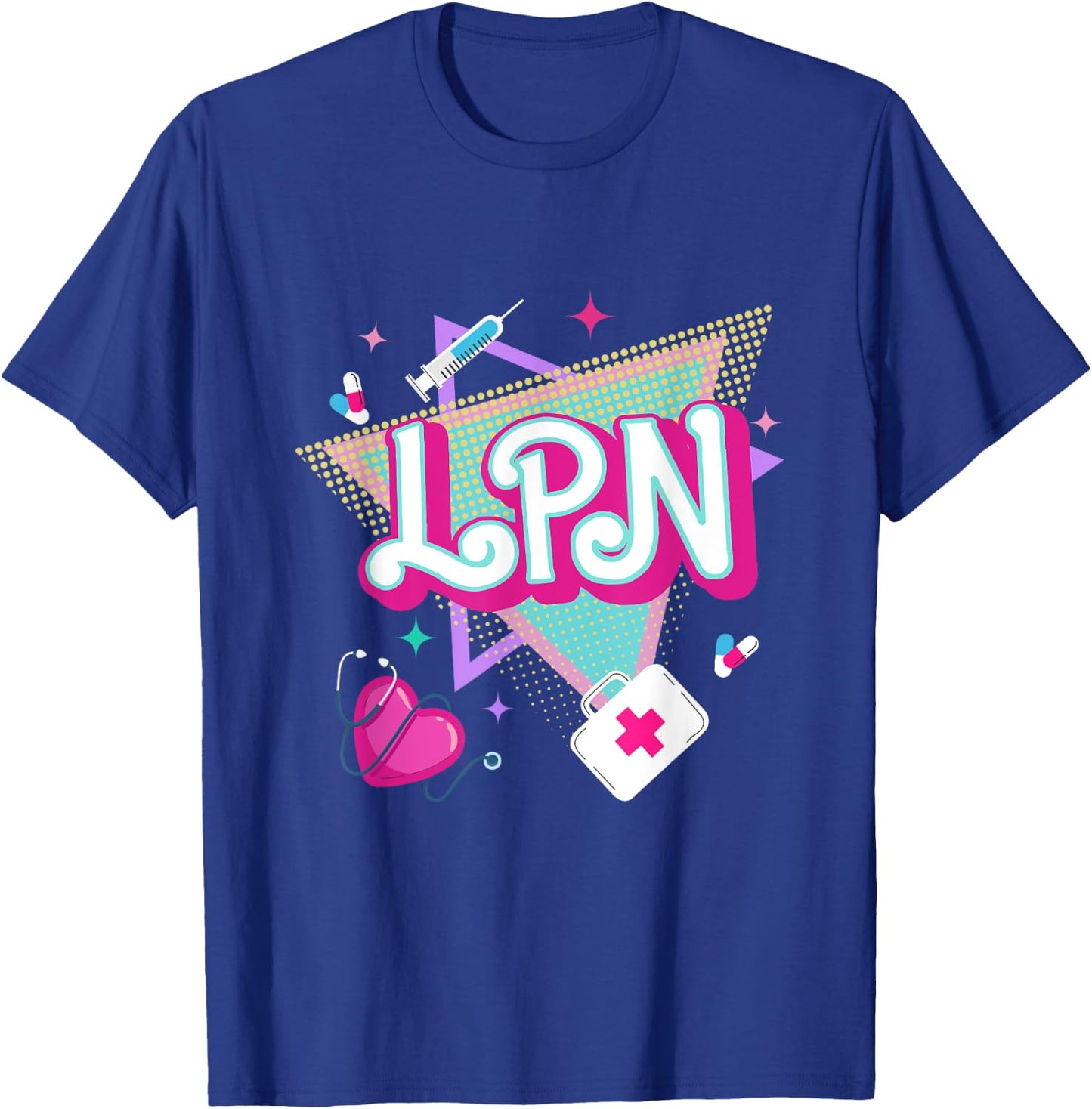 Retro vintage LPN Licensed Practical Nurse men women T-Shirt - T-Shirt | Royal