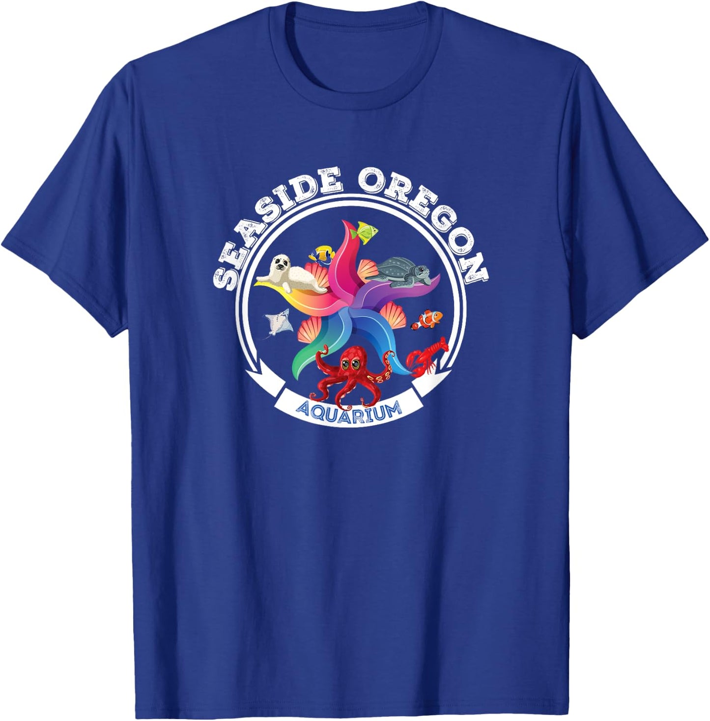 Seaside Oregon Aquarium Marine Life Sea Creatures Souvenir T-Shirt - T-Shirt | Royal