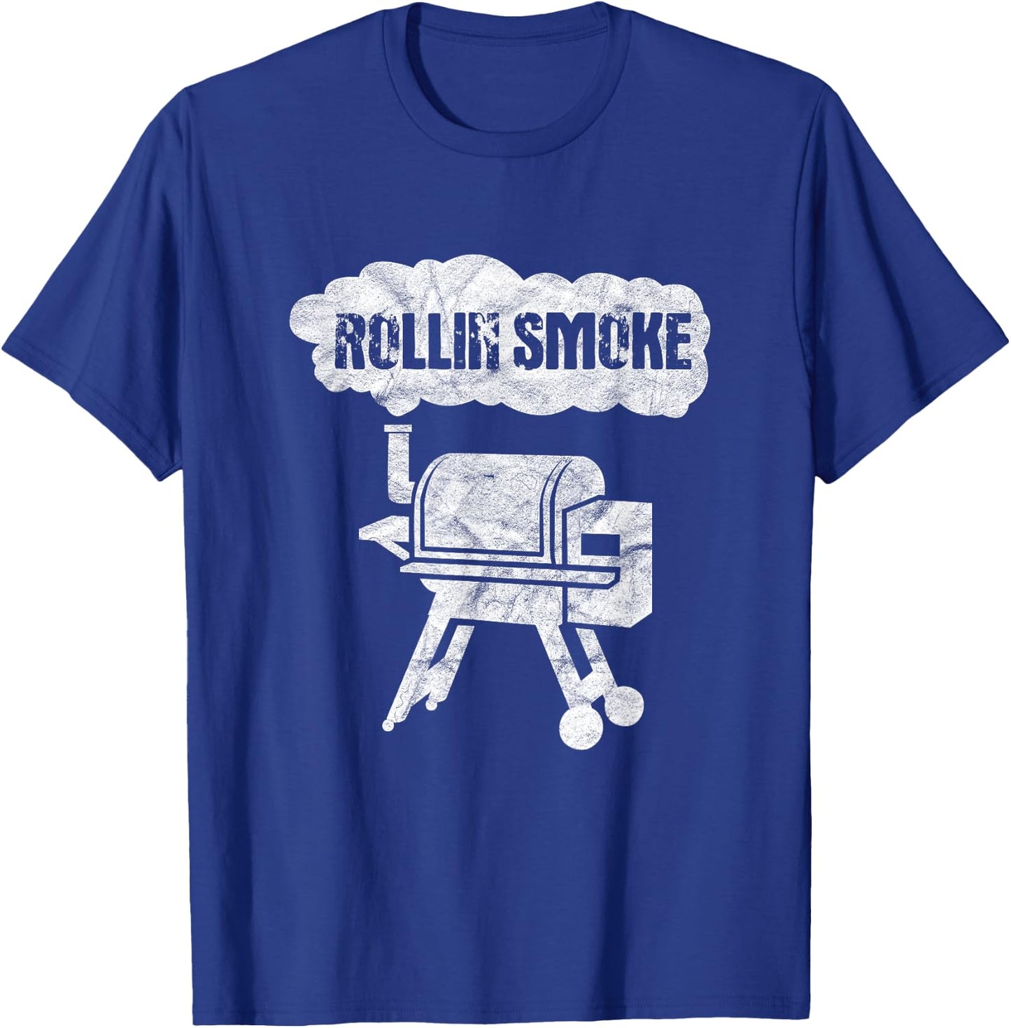 BBQ Barbecue Grill Grilling Funny Rollin Smoke T-Shirt - T-Shirt | Royal