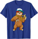 Urban Sloth Rapper Hip Hop Street Music Chain Slow Music T-Shirt - T-Shirt | Royal