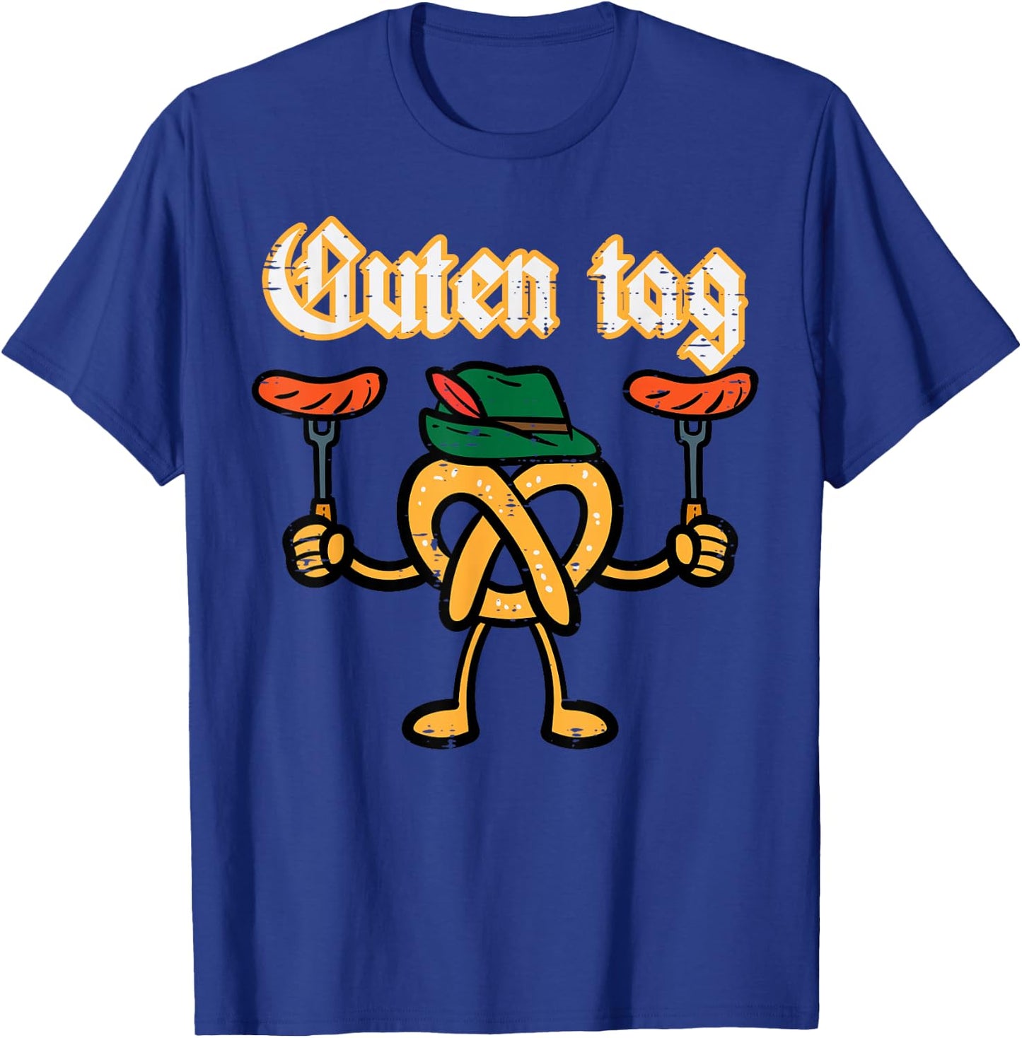Oktoberfest Guten Tag Pretzel German Costume Kids Men Women T-Shirt - T-Shirt | Royal
