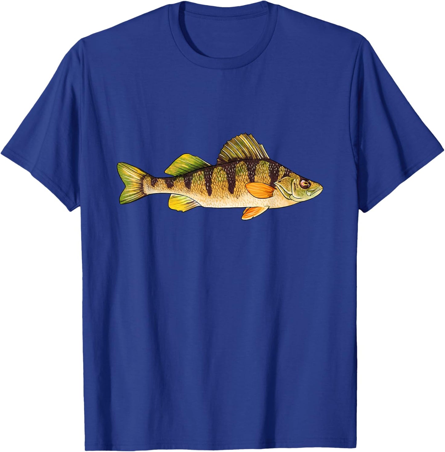Funny Yellow Perch Fishing Freshwater Fish Angler Gift T-Shirt - T-Shirt | Royal