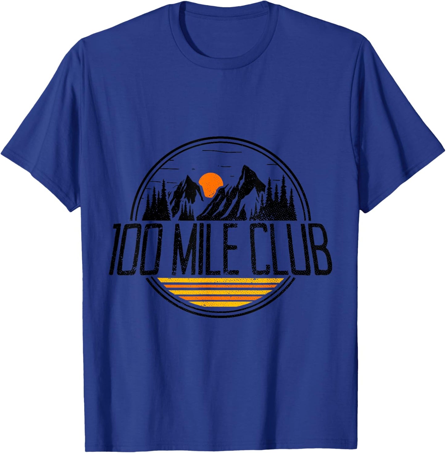 100 Mile Club Run Adventure Fell Ultra Run Trail Running T-Shirt - T-Shirt | Royal