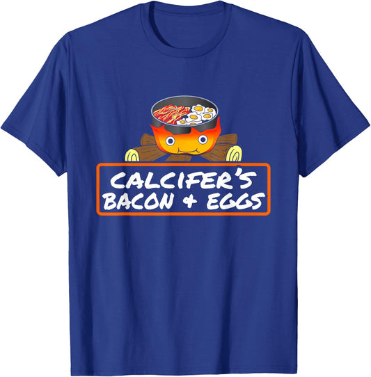 Food Lover Pun Bacon Egg Cook Dish Calcifer's Gift T-Shirt - T-Shirt | Royal