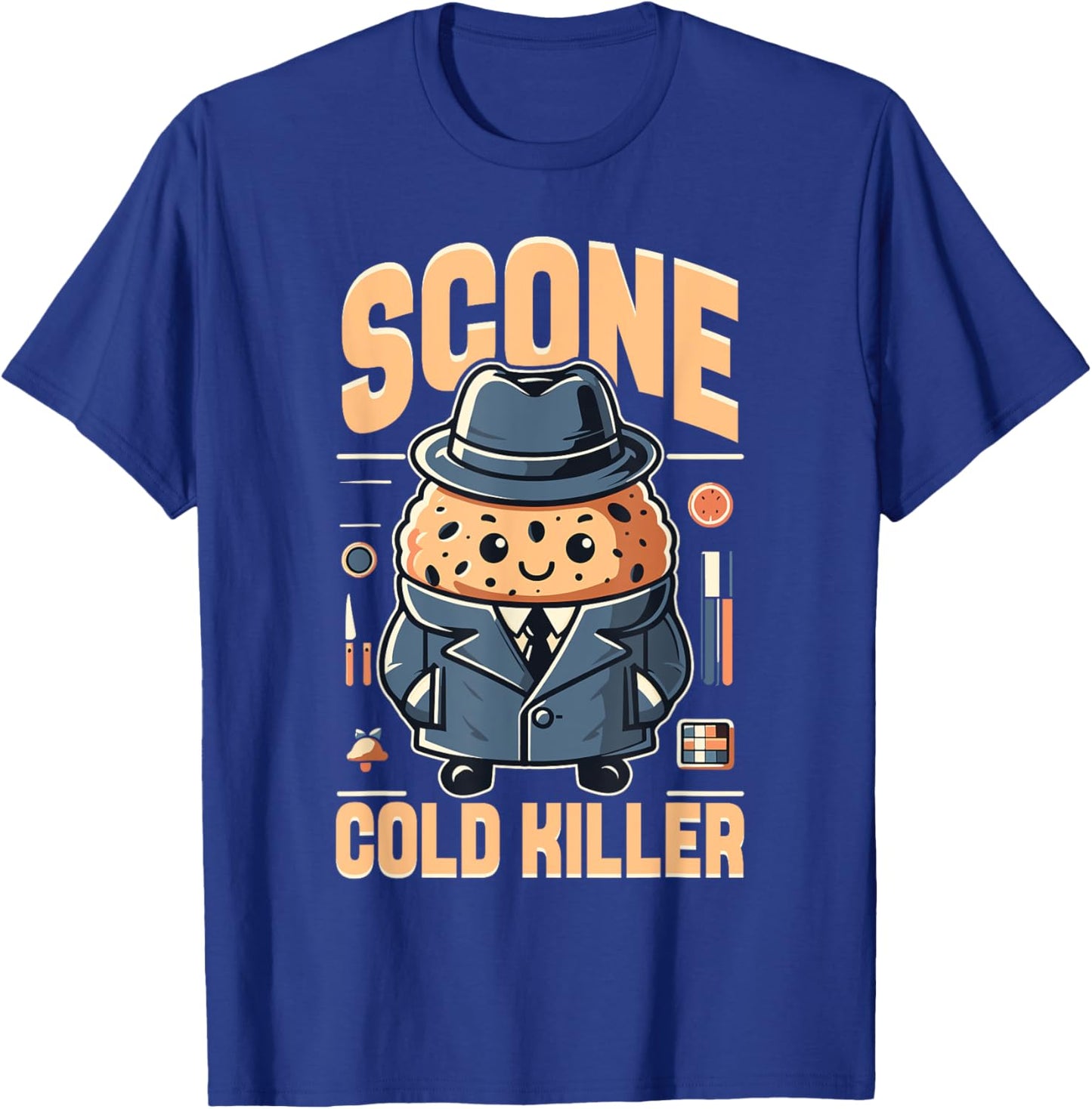 Scone Cold Killer Funny Baking Detective T-Shirt - T-Shirt | Royal