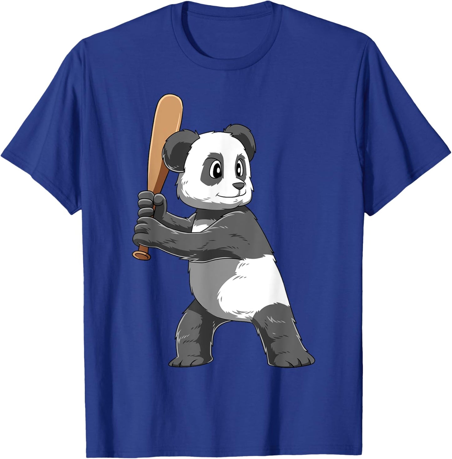 Panda Baseball Panda Playing Baseball Panda T-Shirt - T-Shirt | Royal