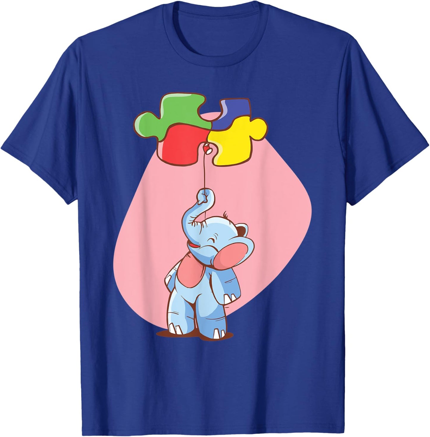 Autism Awareness Shirts with Cute Elephant Kids Men Women T-Shirt - T-Shirt | Royal