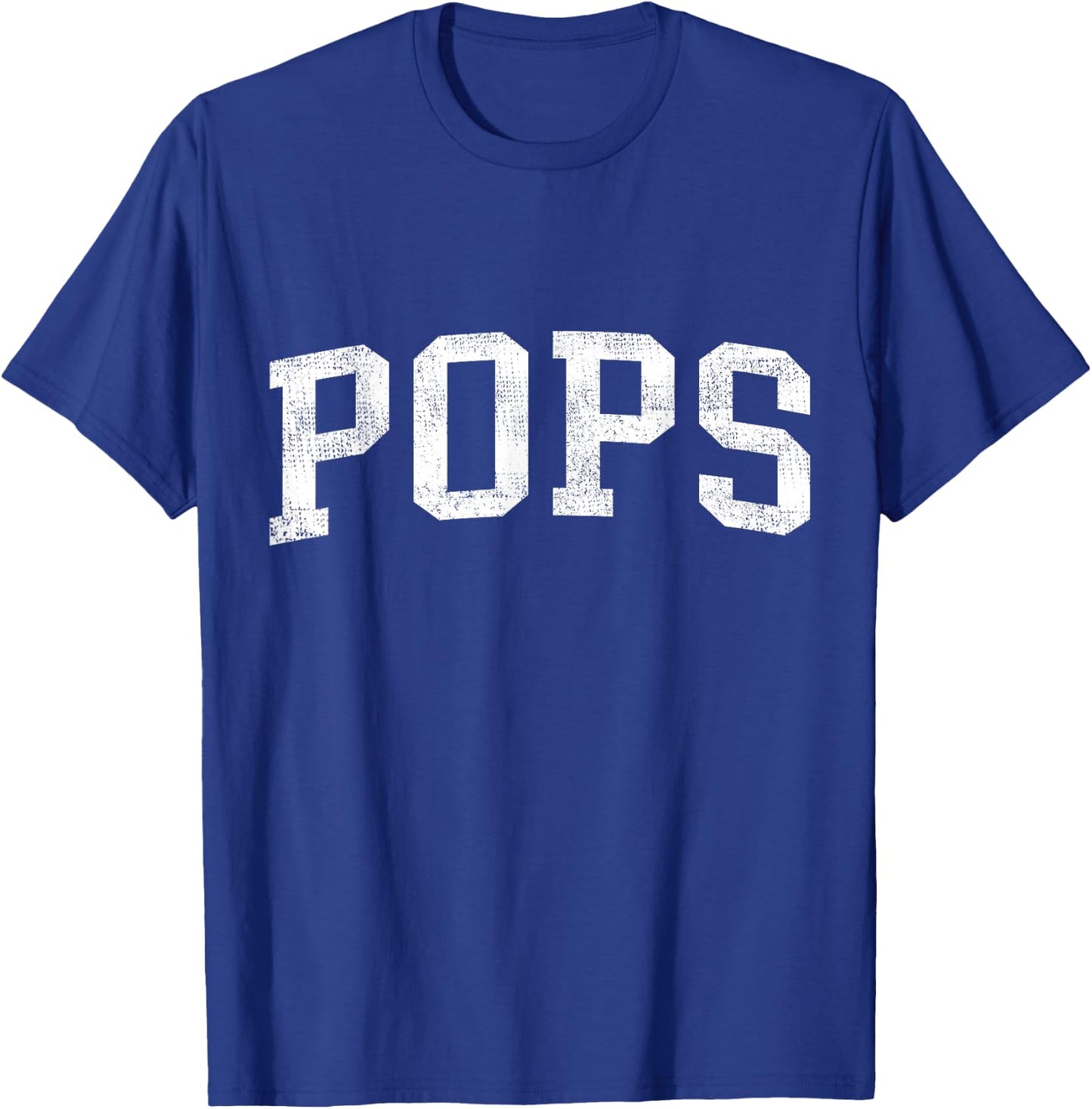 Pops Family Matching Vintage Father's Day Pops Classic Bold Font Pops Birthday Gift T-Shirt - T-Shirt | Royal