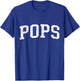 Pops Family Matching Vintage Father's Day Pops Classic Bold Font Pops Birthday Gift T-Shirt - T-Shirt | Royal